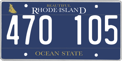 RI license plate 470105