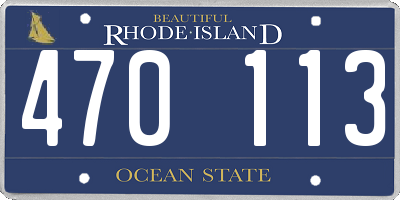 RI license plate 470113