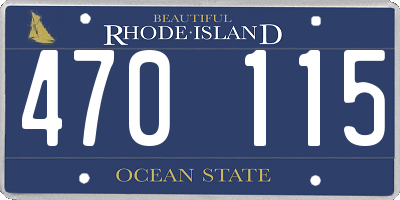 RI license plate 470115