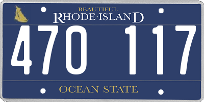 RI license plate 470117