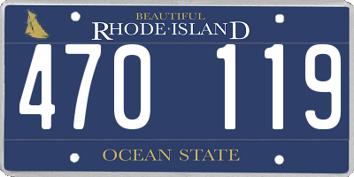 RI license plate 470119
