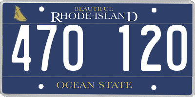 RI license plate 470120