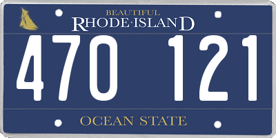 RI license plate 470121