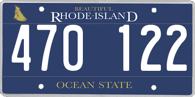 RI license plate 470122