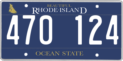 RI license plate 470124