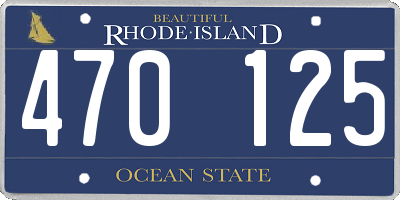 RI license plate 470125
