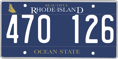 RI license plate 470126