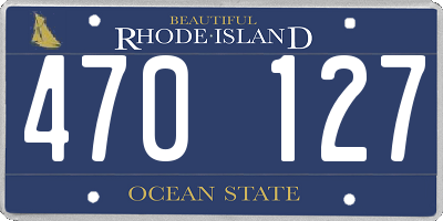 RI license plate 470127
