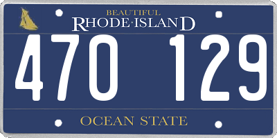 RI license plate 470129