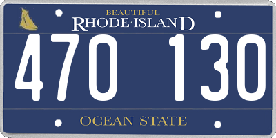 RI license plate 470130