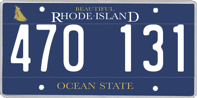 RI license plate 470131