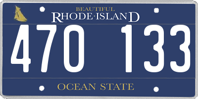 RI license plate 470133