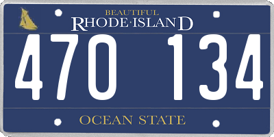 RI license plate 470134
