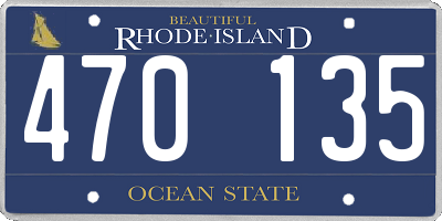 RI license plate 470135