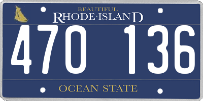RI license plate 470136