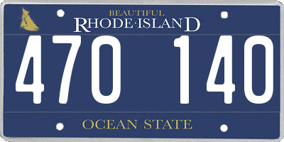 RI license plate 470140