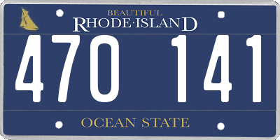 RI license plate 470141