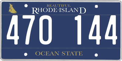 RI license plate 470144