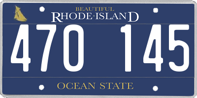 RI license plate 470145
