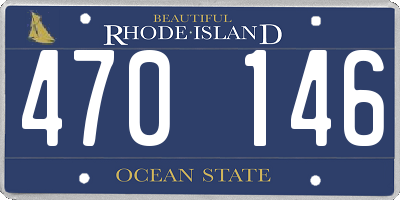 RI license plate 470146