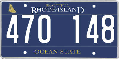 RI license plate 470148