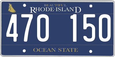 RI license plate 470150