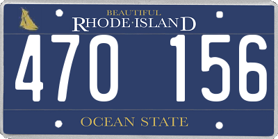 RI license plate 470156