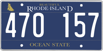 RI license plate 470157