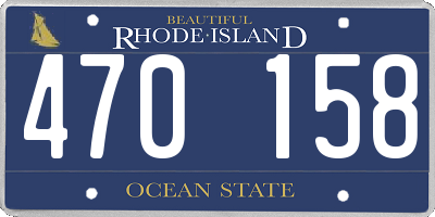 RI license plate 470158