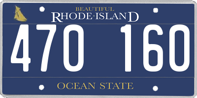 RI license plate 470160