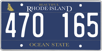 RI license plate 470165