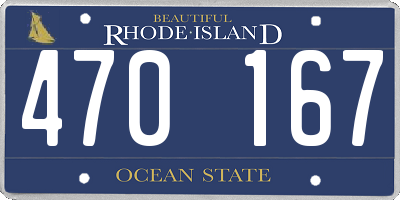 RI license plate 470167