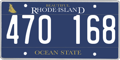 RI license plate 470168