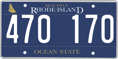 RI license plate 470170
