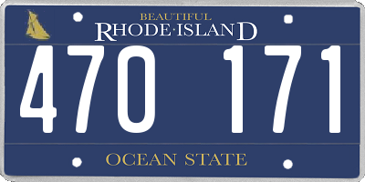 RI license plate 470171