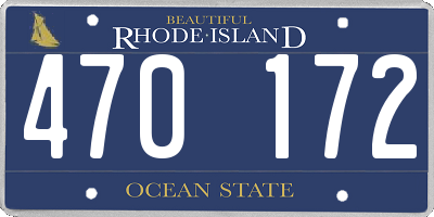 RI license plate 470172