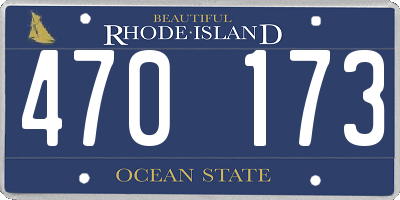 RI license plate 470173