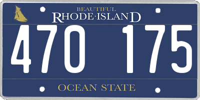 RI license plate 470175