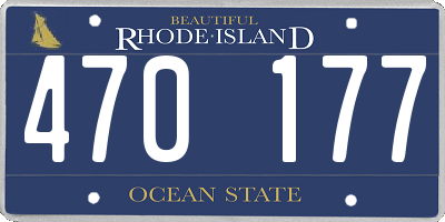RI license plate 470177