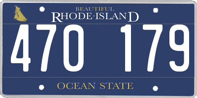 RI license plate 470179