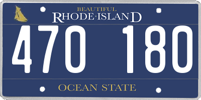 RI license plate 470180