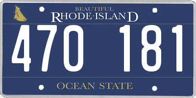 RI license plate 470181