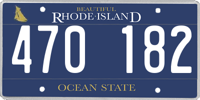 RI license plate 470182
