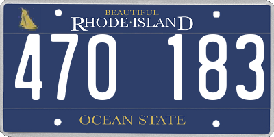 RI license plate 470183