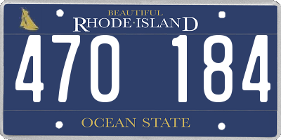RI license plate 470184