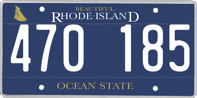 RI license plate 470185