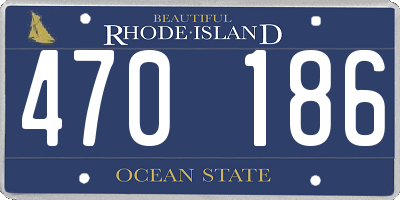 RI license plate 470186