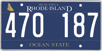 RI license plate 470187