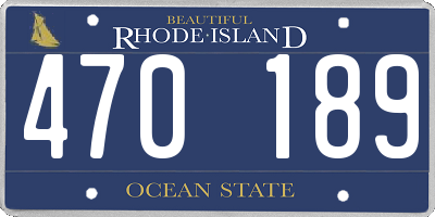 RI license plate 470189