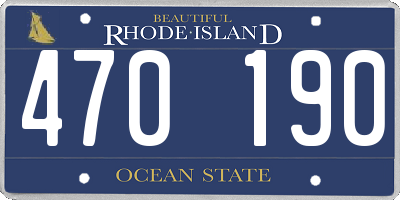 RI license plate 470190